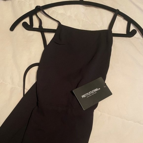 PrettyLittleThing Long Black Dress - Picture 1 of 4
